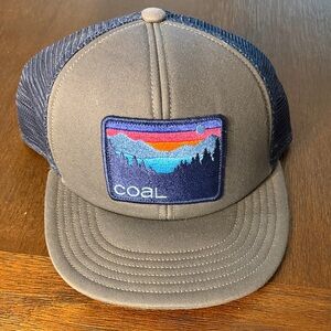 Coal Gray and Blue Trucker Hat